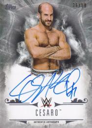 2016 Topps WWE Undisputed  Cesaro Autographs Silverパラレル版 36/50