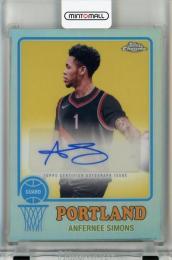 2024-25 Topps Chrome Anfernee Simons '73 Topps Autographs Refractors #73TAAS