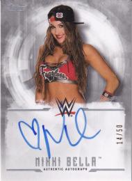 2017 Topps WWE Undisputed  Nikki Bella Autographs Silverパラレル版 14/50