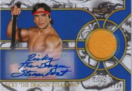 2018 Topps Legends of WWE  Ricky "The Dragon" Steamboat Autographed Shirt Relics Blueパラレル版 11/25