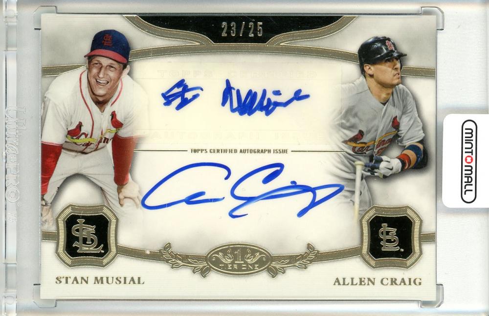 MLBスタンミュージアル。サイン入りカード。