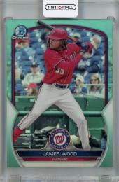 2023 Topps Bowman Chrome James Wood Chrome Prospects Aqua #BCP-224 ※初期傷あり【123/125】 Washington Nationals