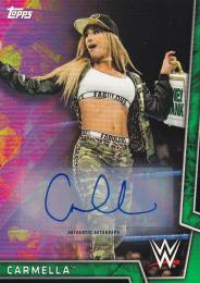 2018 Topps WWE Women's Division  Carmella Autographs Greenパラレル版 073/150