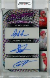 2023 Leaf Vivid Blake Dunn/Sammy Stafura/Christian Encarnacion-Strand Colorful Combos Trios #CCT-7 Auto ※裏面へこみあり【6/6(ラストナンバー)】