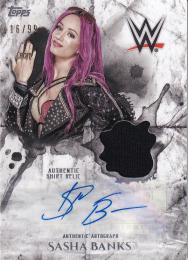 2018 Topps WWE Undisputed  Sasha Banks Autographed Relics 16/99