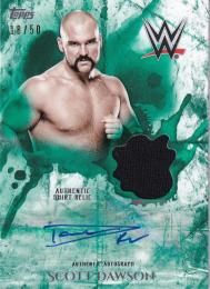 2018 Topps WWE Undisputed  Scott Dawson Autographed Relics Greenパラレル版 18/50