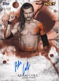 2018 Topps WWE Undisputed  Adam Cole Autographs Orangeパラレル版 05/99