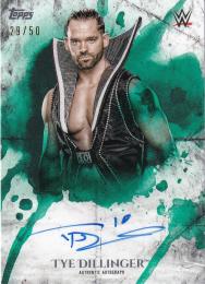 2018 Topps WWE Undisputed  Tye Dillinger Autographs Greenパラレル版 29/50