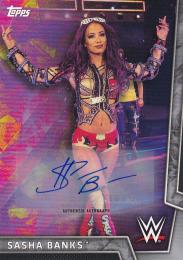 2018 Topps WWE Women's Division  Sasha Banks Autographs Silverパラレル版 37/50