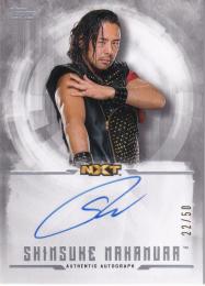 2017 Topps WWE Undisputed  Shinsuke Nakamura Autographs Silverパラレル版 22/50