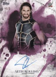2018 Topps WWE Undisputed  Seth Rollins Autographs Purpleパラレル版 4/5