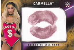 2018 Topps WWE Women's Division  Carmella Kiss Gold(パラレル版)(1stナンバー!) 01/10