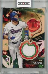 2024 Topps Holiday Evan Carter Relics #RC-EC RC ※裏面白かけあり Texas Rangers