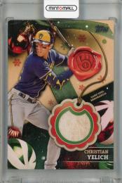 2024 Topps Holiday Christian Yelich Relics #RC-CY ※裏面白かけあり Milwaukee Brewers