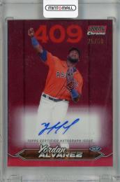 2024 Topps Stadium Club Yordan Alvarez Chrome Autographs Red Refractors #SCCA-YA ※初期傷・裏面傷あり【25/50】 Houston Astros