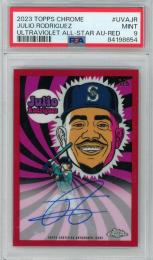 2023 Topps Chrome Julio Rodriguez Ultraviolet All-Stars Autographs Red #UVA-JR 【5/5(ラストナンバー)】【PSA9】 Seattle Mariners