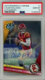 2023 Bowman University Chrome Caleb Williams Chrome Prospect Autographs #1【PSA10】 USC