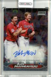 2024 Stadium Club Kyle Manzardo Chrome Autographs Cleveland Guardians