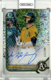 2022 Bowman  Max Muncy Chrome Prospect Autographs Speckle Refractors【137/299】 Oakland Athletics