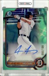 2022 Bowman Draft Jace Jung Chrome Draft Picks Autographs Aqua Lava Refractors【056/199】 Detroit Tigers