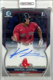 2023 Bowman Draft Kristian Campbell Chrome Prospect Autographs Boston Red Sox