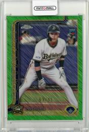 2025 TOPPS NPB CHROME 麦谷祐介 Base Green Shimmer Refractor Parallel【69/99】