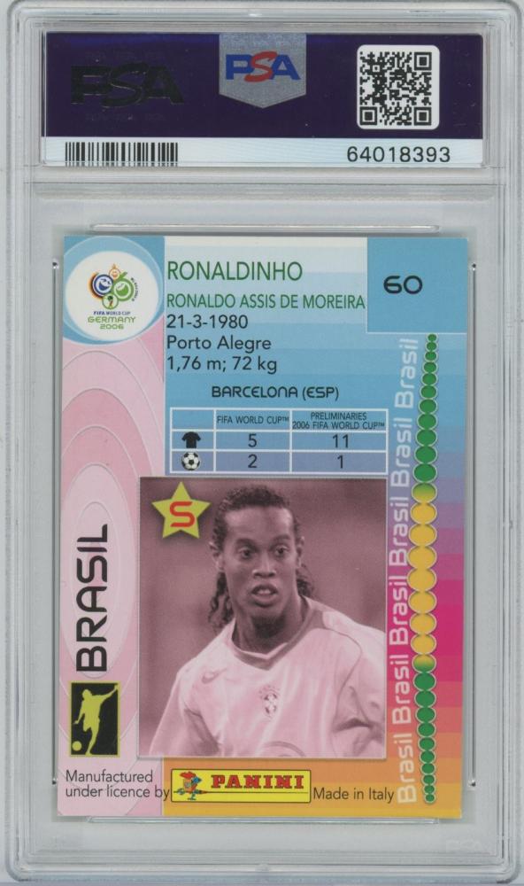 ミントモール / MINT 横浜店 / 2006 PANINI World Cup Germany #60 / RONALDINHO(Brasil)  [PSA8/NEAR MINT-MINT]