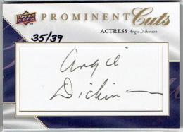 2009 UPPER DECK PROMINENT CUTS Autograph Card Actress Angie Dickinson 【35/39】※裏面ダメージ有