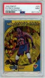 1999 Finest Patrick Ewing Finest Edge/Gold Refractor/#251【087/100】【PSA9】 New York Knicks