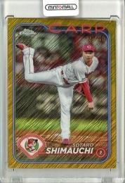 2024 TOPPS NPB CHROME ベースボールカード 島内颯太郎 #157 Gold Shimmer Refractors【15/50】 広島