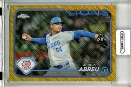 2024 TOPPS NPB CHROME ベースボールカード アルバート・アブレイユ #181 Gold Shimmer Refractors【34/50】 西武