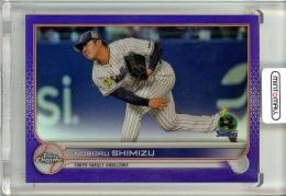 2022 TOPPS NPB CHROME ベースボールカード ヤクルト 清水昇 Base Purple Refractor 174/299