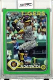 2024 TOPPS NPB CHROME ベースボールカード 森下翔太 #166 Green Refractors【53/99】 阪神