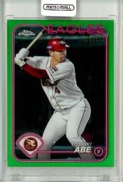 2024 TOPPS NPB CHROME ベースボールカード 阿部寿樹 #187 Green Refractors【21/99】 楽天