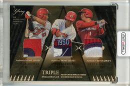 2021 BBM Glory 西川龍馬/坂倉将吾/鈴木誠也 トリプルメモラビリアカード【02/10】 広島東洋カープ