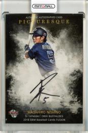 2018 BBM Fusion  西野真弘 Picturesque　直筆サインカード【02/30】 オリックス・バファローズ