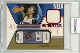 2003-04 Fleer Authentix Dirk Nowitzki Jersey