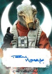 2017 TOPPS STAR WARS The Last Jedi Series 1  Paul Kasey as C'ai Threnalli Autograph