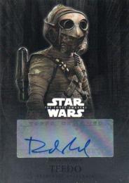 2016 TOPPS Chrome STAR WARS The Force Awakens  Kiran Shah as Teedo Autograph