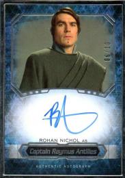 2016 TOPPS STAR WARS Masterwork  Rohan Nichol as Captain Raymus Antilles Silver Framed Autograph 06/10