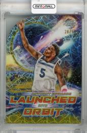 2023-24 Topps Cosmic Chrome Anthony Edwards Launched Into Orbit Gold Interstellar Refractors #LIO-14【28/50】 Minnesota Timberwolves