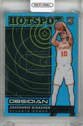 2024-25 Panini Obsidian Zaccharie Risacher Hotspot Electric Etch Blue Flood #5 RC 【05/30】 Atlanta Hawks