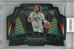 2024-25 Panini Obsidian Stephon Castle Vitreous #6 RC San Antonio Spurs