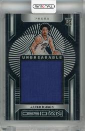 2024-25 Panini Obsidian Jared McCain Unbreakable Memorabilia #12 RC【164/249】 Philadelphia 76ers