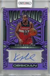 2024-25 Panini Obsidian Khris Middleton Volcanic Signatures Electric Etch Purple Flood #5 Auto【11/30】 Washington Wizards