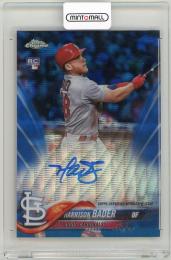 2018 Topps Chrome Harrison Bader Rookie Autographs Blue Wave Refractors【105/150】 St. Louis Cardinals