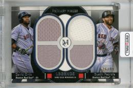 2024 Topps Museum Collection David Ortiz/Dustin Pedroia Dual-Player Primary Pieces Quad Relics Legends #DPQL-ORP ※白かけあり【26/99】 Boston Red Sox