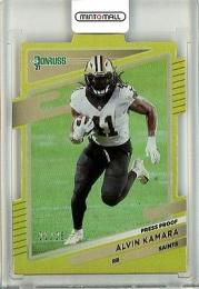 2021 Panini Donruss Football  Alvin Kamara Base Gold Die-Cut 21/25