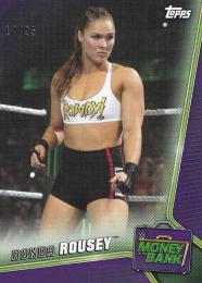 2019 Topps WWE Money in the Bank Wrestling Raw Ronda Rousey Base Purpleパラレル版 17/25
