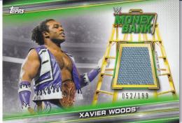 2019 Topps WWE Money in the Bank Wrestling Money in the Bank 2017 Xavier Woods Superstar Mat Relics 052/199